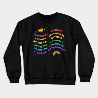 I am Happy LGBTQ Pride Crewneck Sweatshirt